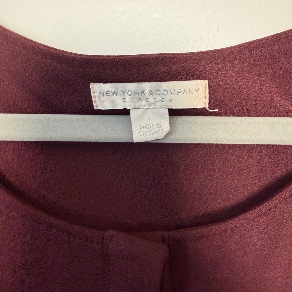 New York & Company Deep Maroon Jumpsuit - Picture 7 of 8